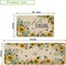 Spring Summer Kitchen Mats Set of 2, Sunflower Floral Bee Kitchen Rugs for Floor Non Slip Absorbent Low-Profile Seasonal Farmhouse Home Decor 17x29 and 17x47 Inch